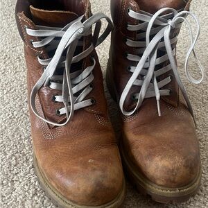Timberland Brown Leather Lace-Up Boots